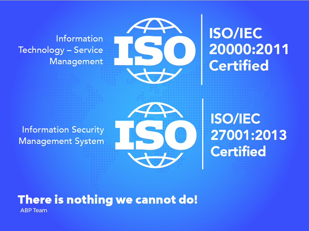 ABP,Albanian Business Partner is now ISO/IEC 27001: 2013 and ISO/IEC 20000: 2011 certified!